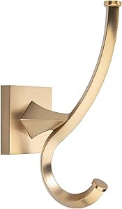 TUNNY 2 Pack Vintage Wall Hooks-Champagne Gold Coat Hooks Towel Hook for Hanging Heavy Duty Bathr... | Amazon (US)