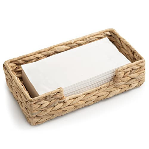 CLAYNIX Rattan Napkin Holders for Table, Napkins Holder For Paper Napkins, Kitchen Luncheon Paper on Boho Dining Countertop - Rectangle | Amazon (US)