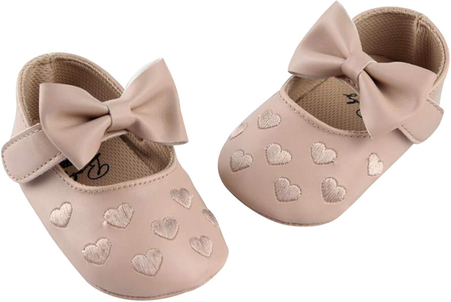 DEBAIJIA Baby Girl Princess Shoes Toddler Lovely Spring Flower Bowknot Heart Spot Pattern Crown Lace | Amazon (US)