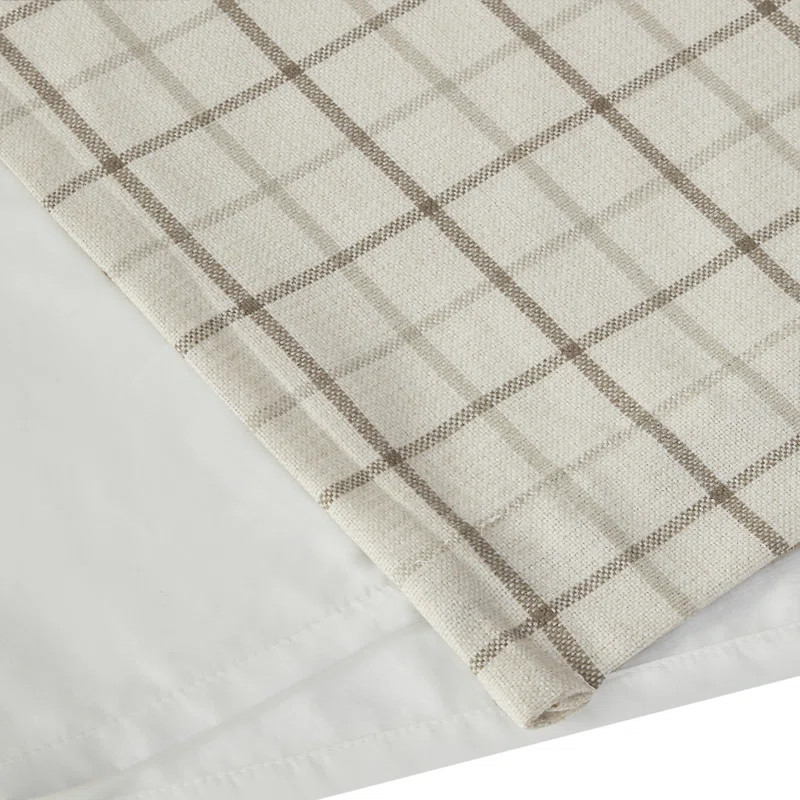 Marcum Woven Plaid Room Darkening Thermal Fleece Lined Single Curtain Panel | Wayfair North America