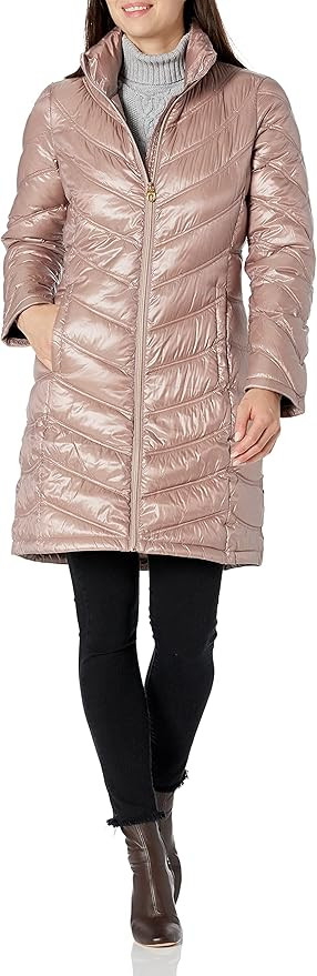 Calvin Klein Women's Chevron Quilted Packable Down Jacket (Standard and Plus) | Amazon (US)
