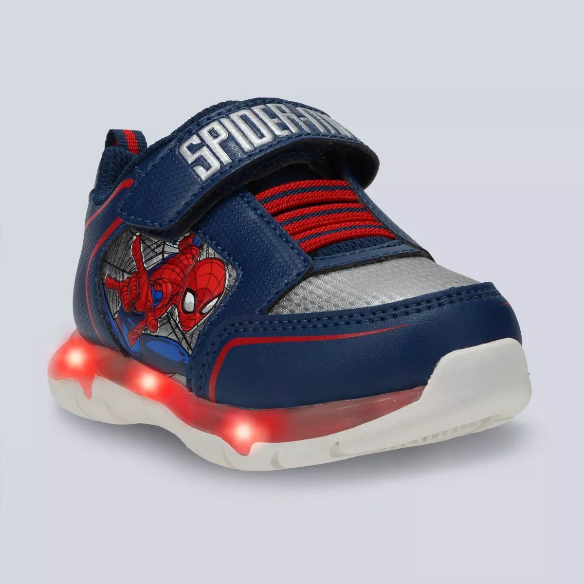 Toddler Boys' Marvel Spider-Man Athletic Sneakers - Navy Blue/Red | Target