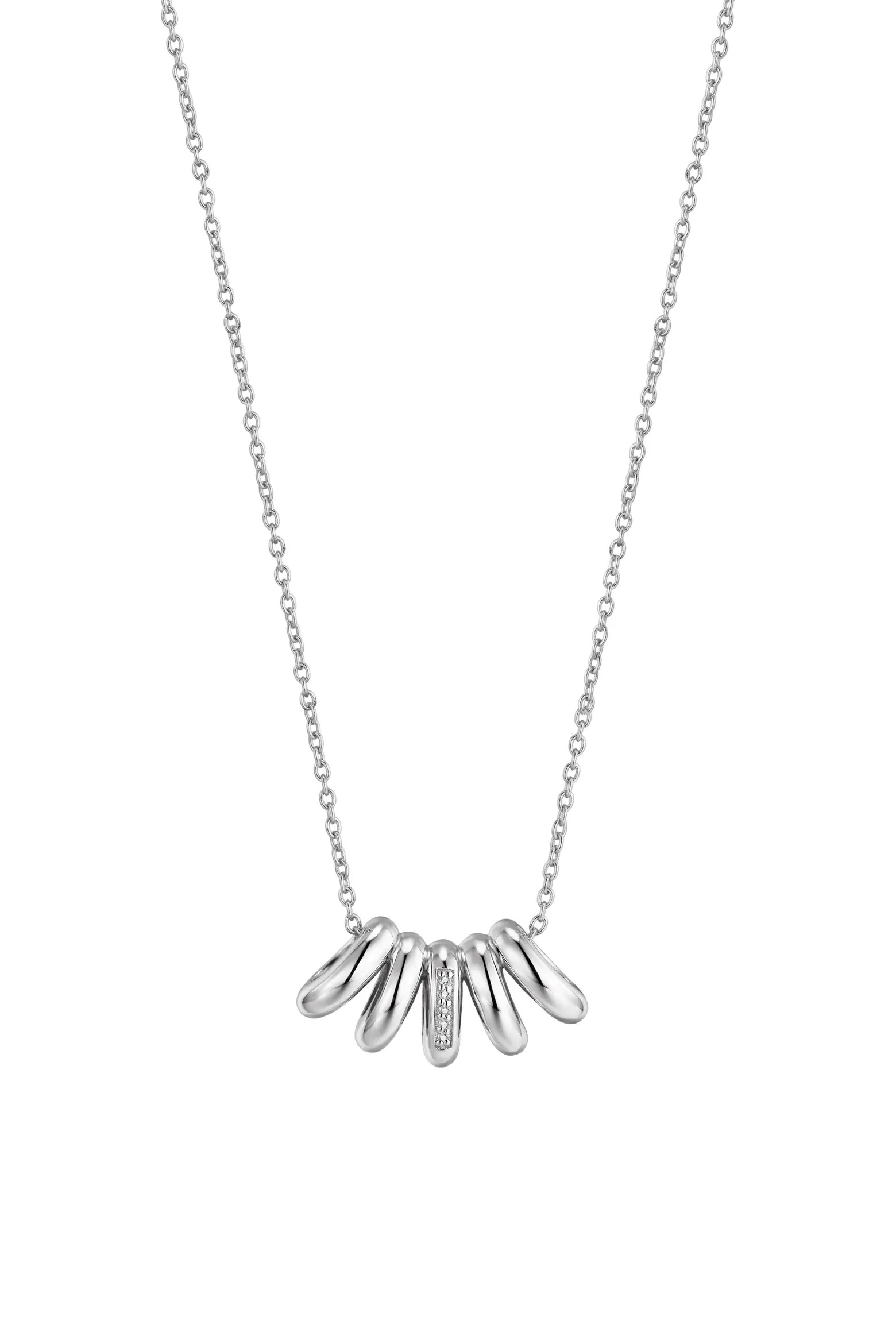 DPT Antwerp Stella Diamond Necklace | 5 natural diamonds | 925 Sterling Silver | Necklace | 17.5 ... | Nordstrom