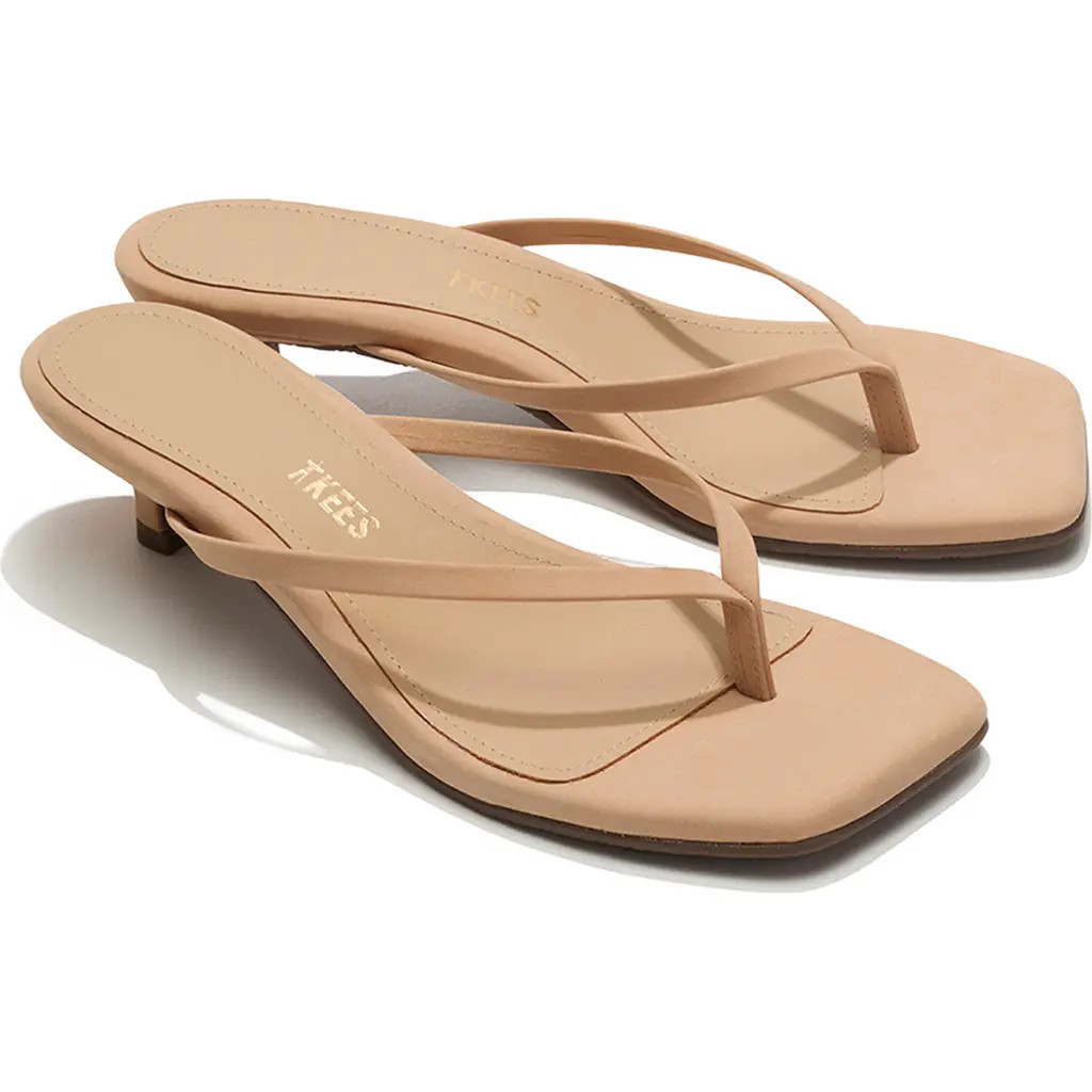 TKEES Julia Kitten Heel Flip Flop in Sunkissed Suede at Nordstrom, Size 5 | Nordstrom