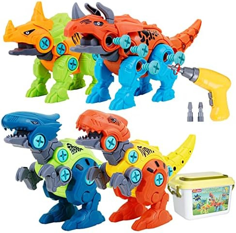 Moonsteps Dinosaur Toys for 3 4 5 6 7 Year Old Boys, STEM Learning Take Apart Dinosaur Toys Kids ... | Amazon (US)