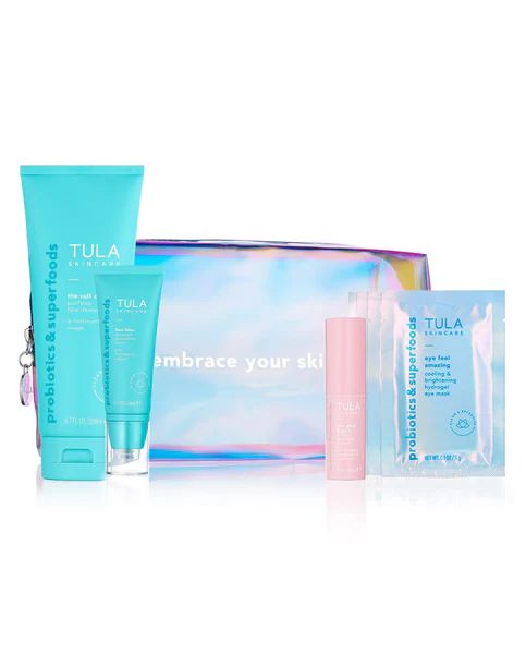 shortcut to glow 8-piece kit
        illuminating & evening skin tone essentials
    
      
    ... | Tula Skincare