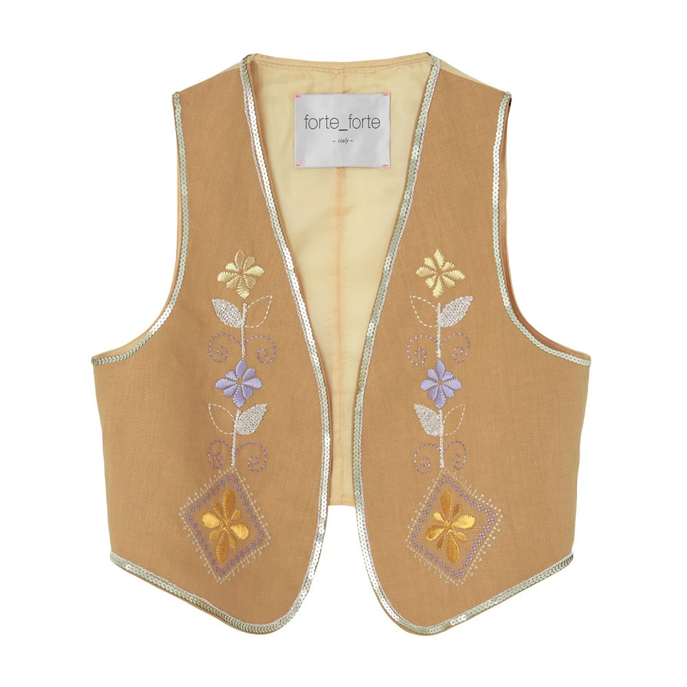 Bestickte Beige Jacke | Miinto DE