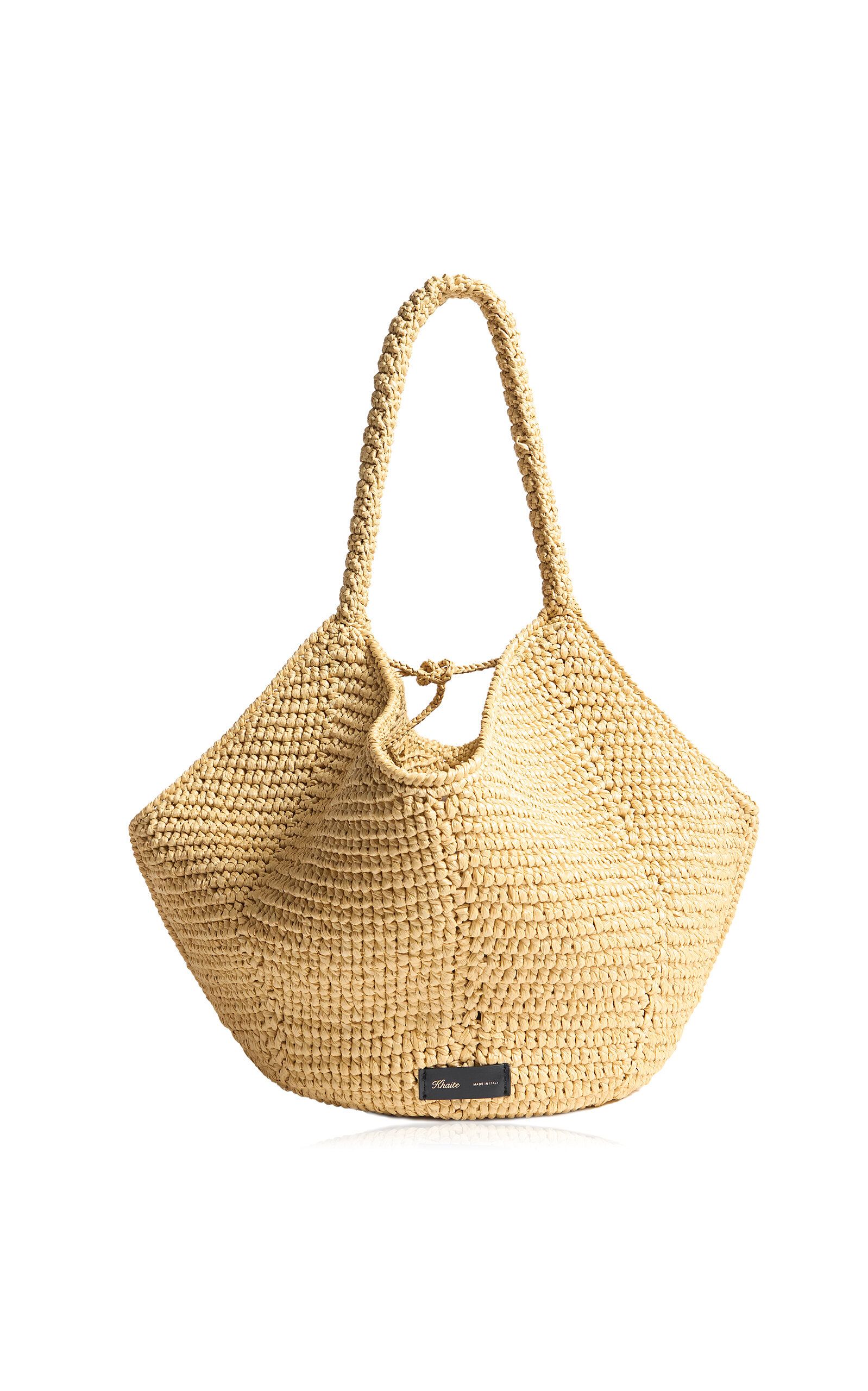 Medium Lotus Raffia Tote Bag | Moda Operandi (Global)