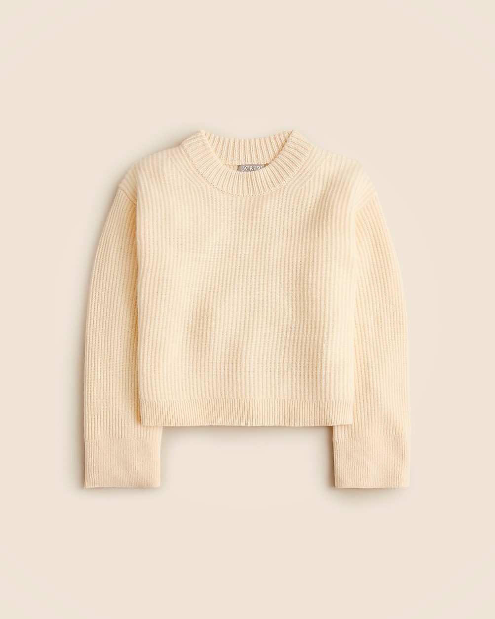 Ribbed cashmere cropped crewneck sweater | J. Crew US
