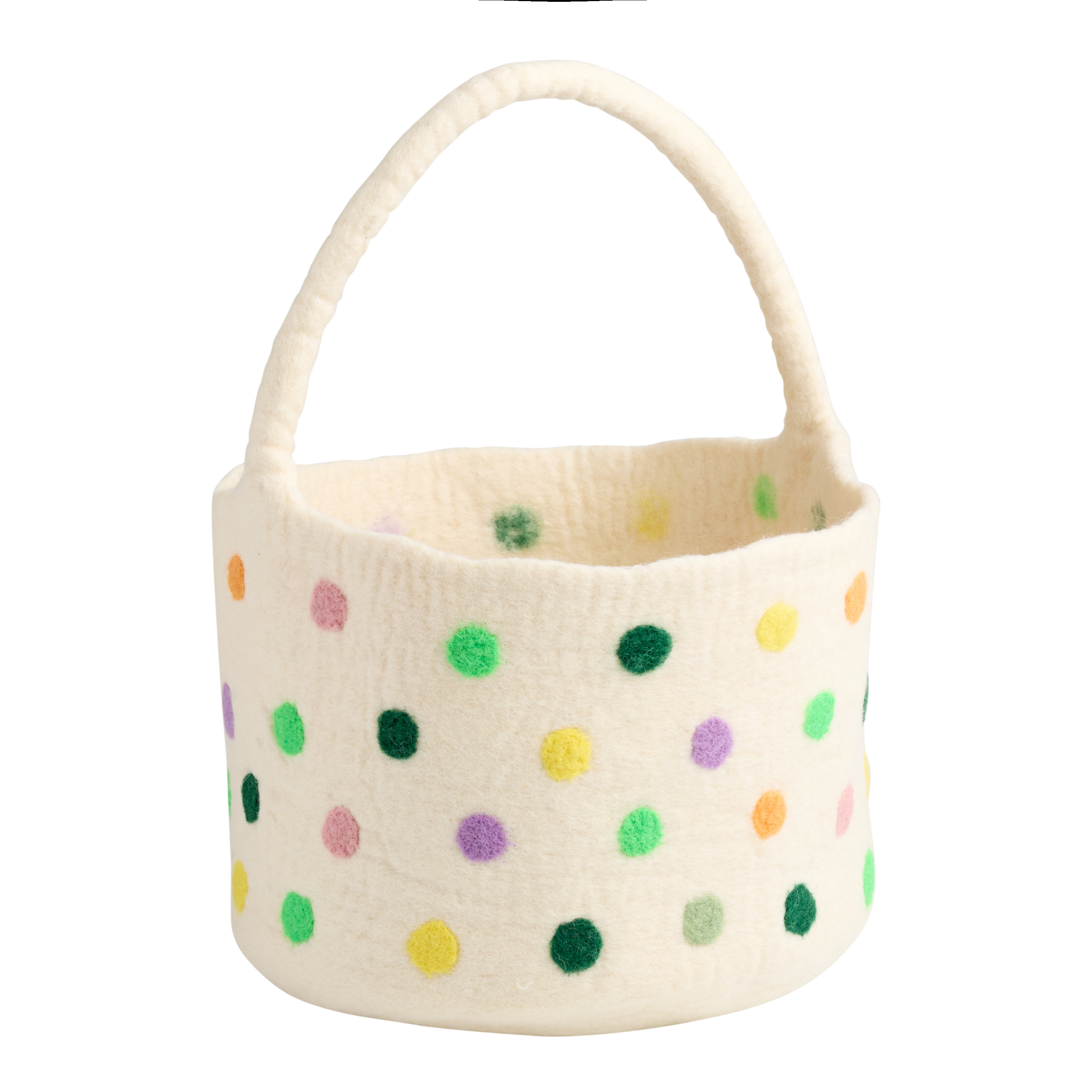 Felt Rainbow Dot Easter Basket | World Market