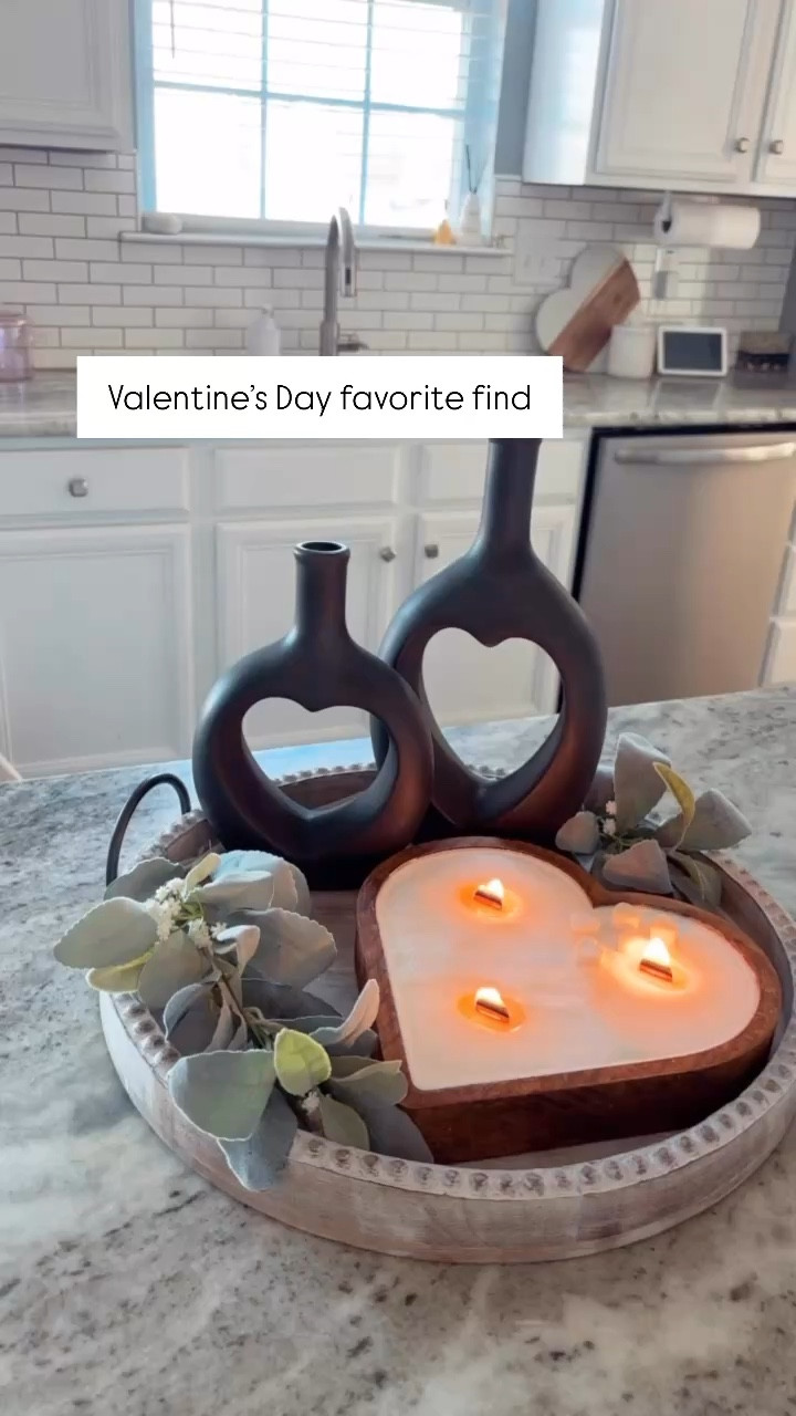 Heart three wick crackling candle & it smells amazing!! If you know someone who loves candles buy this for them this Valentine’s Day!! You can’t go wrong with it 🫶🏻
It’s an organic soy candle & they come in several amazing scents! 

#LTKGiftGuide #LTKParties #LTKWatchNow