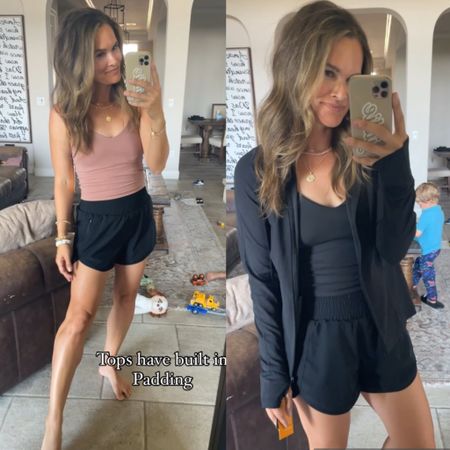  #walmartpartner Like and comment “WORKOUT CLOTHES” to get all links sent directly to your messages. Loving these finds from @walmart @walmartfashion the tops have padding and the softest material. Shorts are high rise with a nice waistband and built in liner. Jackets are the same nice material and prettiest classic colors! ✨ 
.
#walmart #walmartfashion #walmartfinds #athleisure #workoutclothes #workoutoutfit #momstyle 

#LTKFitness #LTKSaleAlert #LTKActive