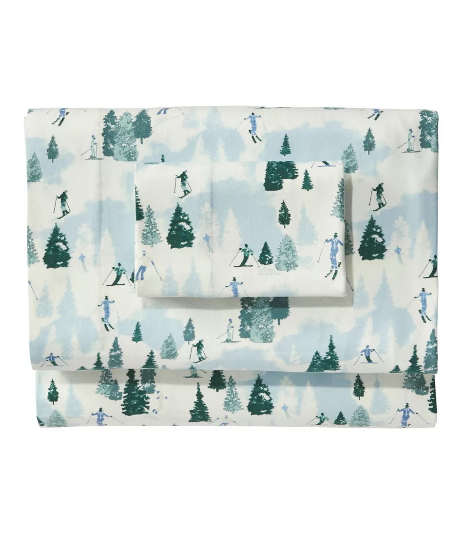 Skier Scenic Flannel Sheet Set Collection | L.L. Bean