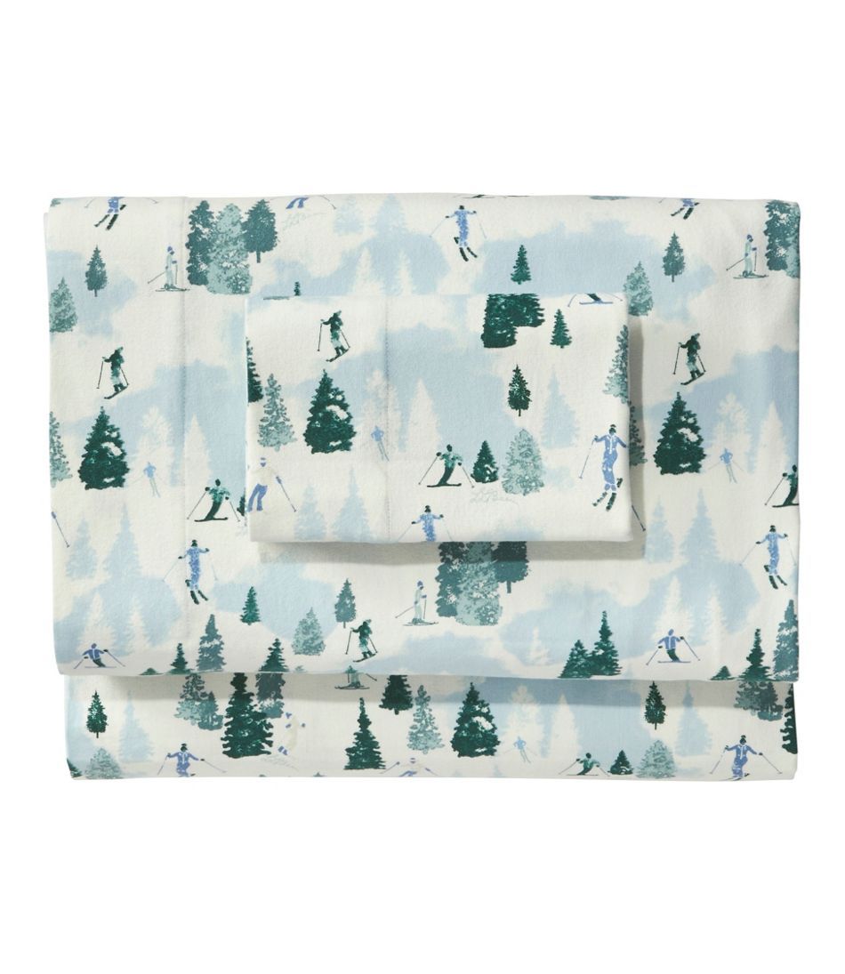 Skier Scenic Flannel Sheet Set Collection | L.L. Bean