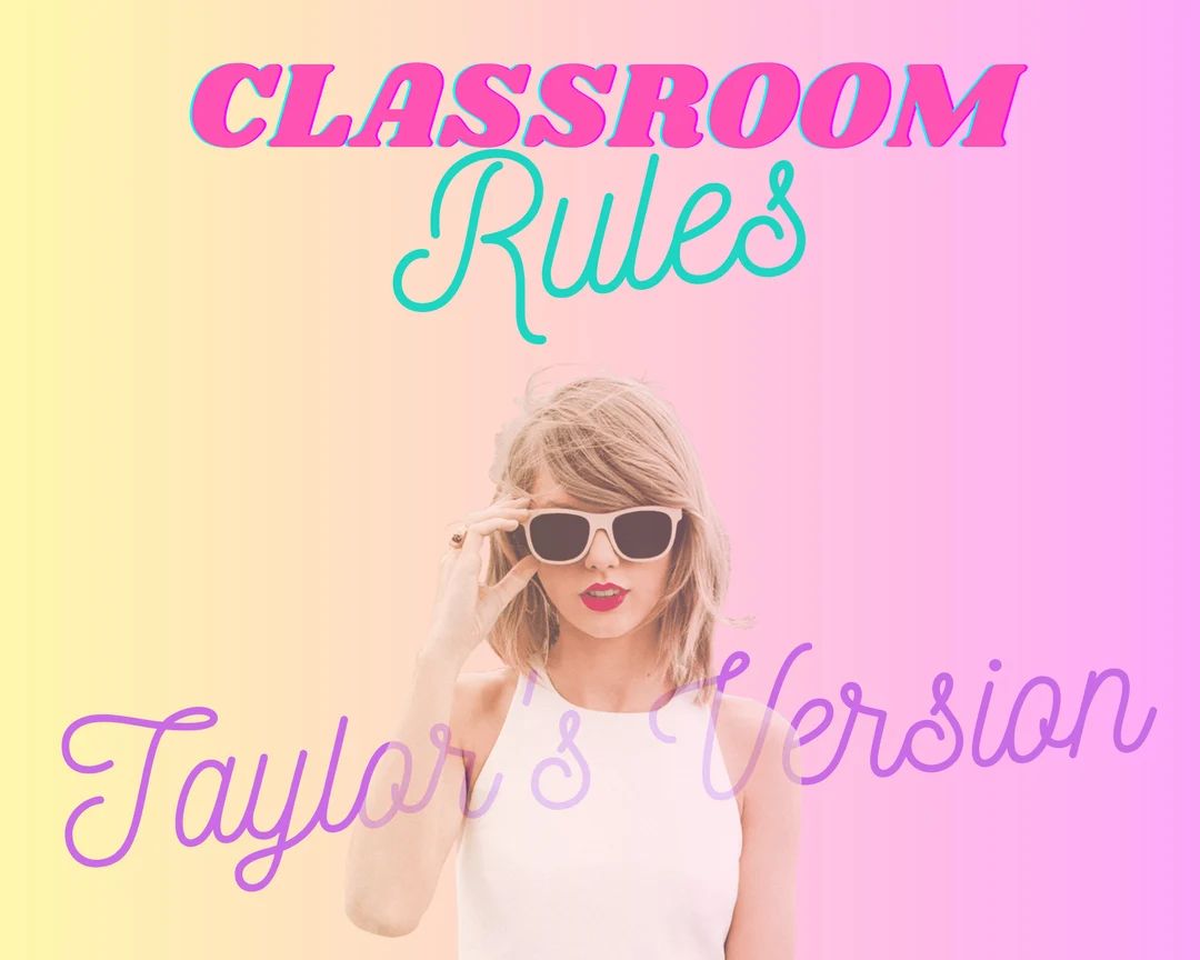 Taylor Swift Classroom Rules Elementary Middle school classroom decor management digital bulletin... | Etsy (US)