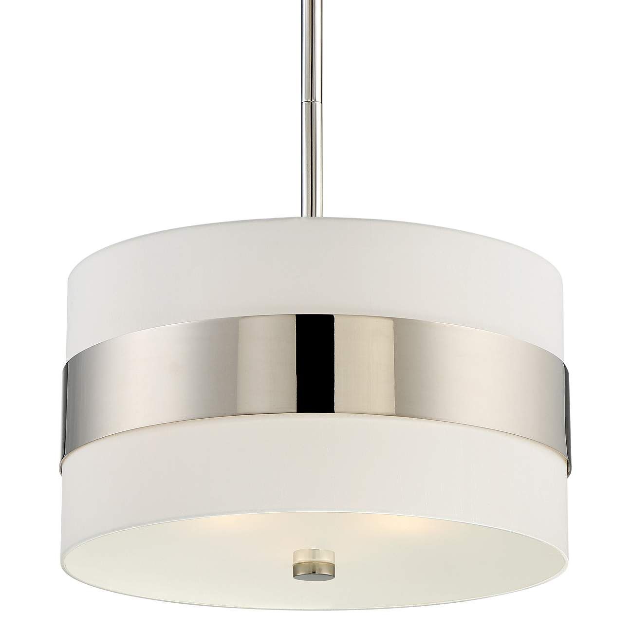 Crystorama Grayson 18" Wide Polished Nickel Pendant Light | LampsPlus.com