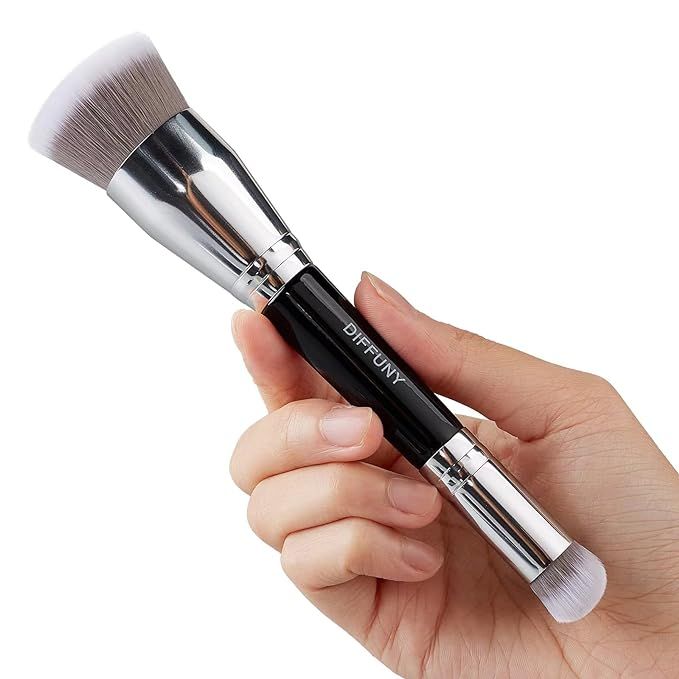 DIFFUNY Large Makeup Brushes Double Ended Foundation Brush & Concealer Brush, Flat Top Kabuki Fou... | Amazon (US)