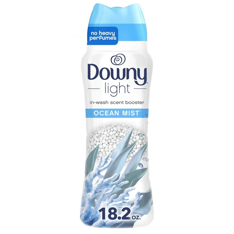 Downy Light Laundry Scent Booster Beads for Washer, Ocean Mist, 18.2 oz, with No Heavy Perfumes -... | Walmart (US)