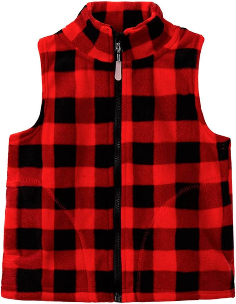 Mud Kingdom Boys Girls Polar Fleece Vest Jacket Ligntweight Cute Cartoon Patterns Coat Zipper Clo... | Amazon (US)