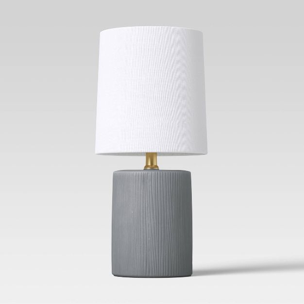 Textural Ceramic Mini Cylinder Shaped Table Lamp - Threshold™ | Target