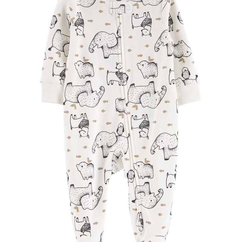 Baby Animals 2-Way Zip Cotton Sleep & Play | Carter's