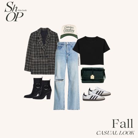 Styling up a storm with this casual chic ensemble!  The versized blazer adds a dash of sophistication while keeping things laid-back with a cool baseball hat. Your choice: Dress it up with a wester booties or go for the trendy Adidas Samba sneakers for that perfect mix of comfort and style.

#LTKshoecrush #LTKHoliday #LTKstyletip