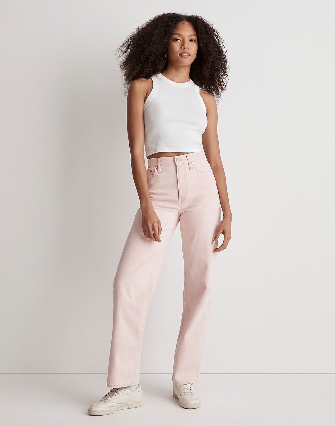 The Perfect Vintage Wide-Leg Jean in Light Pink Wash: Botanical-Dye Edition | Madewell