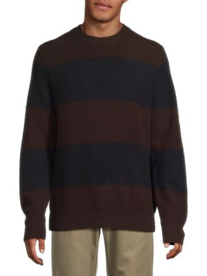 Shaker Striped Wool-Cashmere Sweater | Saks Fifth Avenue OFF 5TH