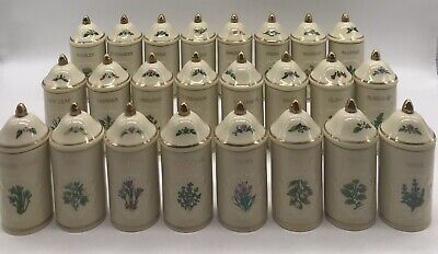 Lenox 1992 Porcelain Spice Garden Jar Set Of 24.Excellent Condition!  | eBay | eBay US