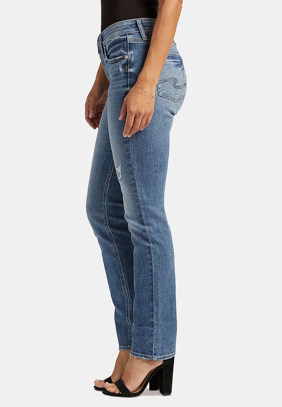 Silver Jeans Co.® Suki Straight Curvy Mid Rise Button Fly Jean | Maurices