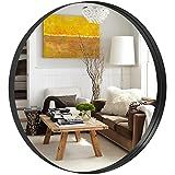 NeuType Round Mirror 32inch Circle Wall Mirror Metal Framed Wall Mirror Large Hanging Decorative Mir | Amazon (US)