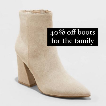 40% off boots for the family with target circle #target #shoes #boots #booties #sale #targetfinds #targetstyle

#LTKfindsunder50 #LTKsalealert #LTKshoecrush