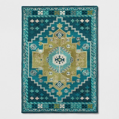 Teal Blue Persian Wool Tufted Area Rug - Opalhouse™ | Target
