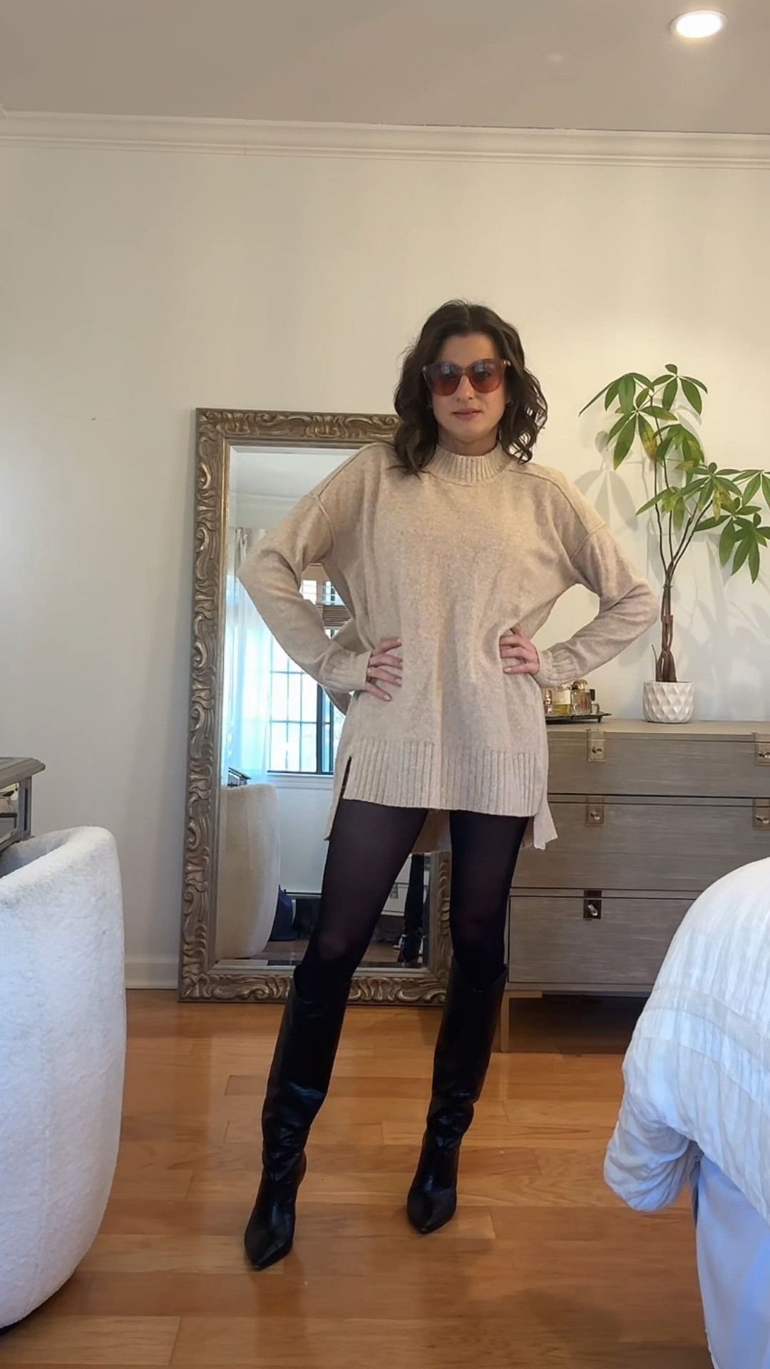 A sweater and boots for winter 