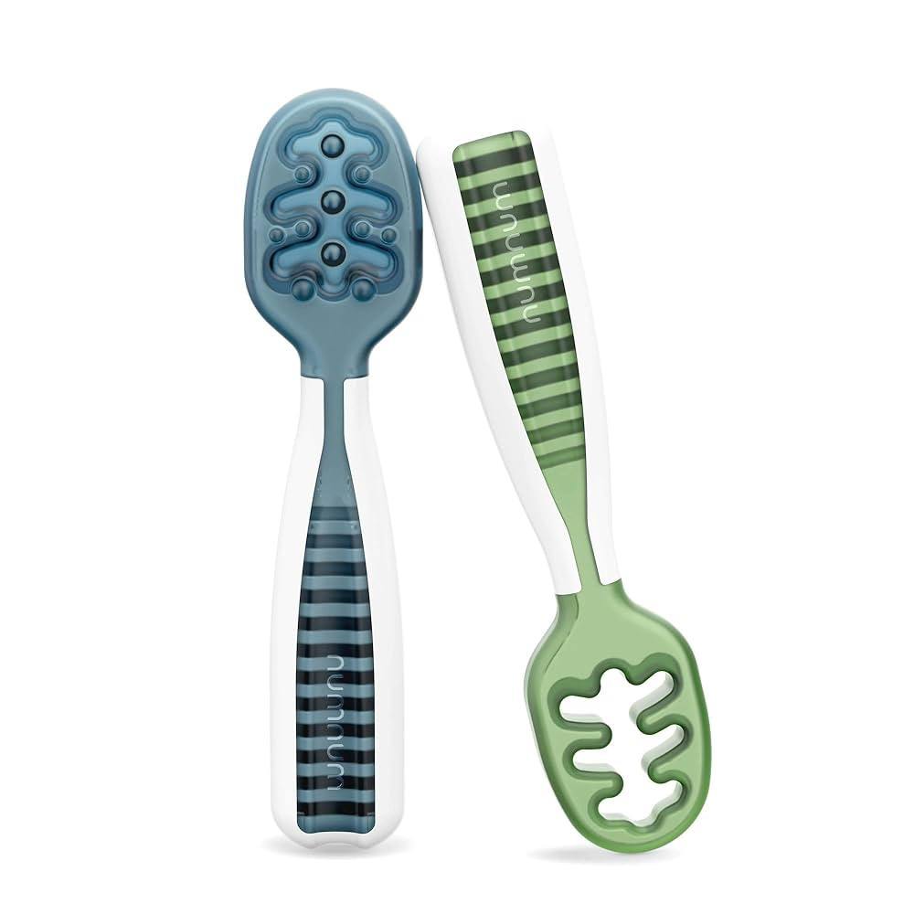 NumNum Baby Spoons Set, Baby Essentials Pre-Spoon GOOtensils for 6+ Months, First Stage Self-Feed... | Amazon (US)