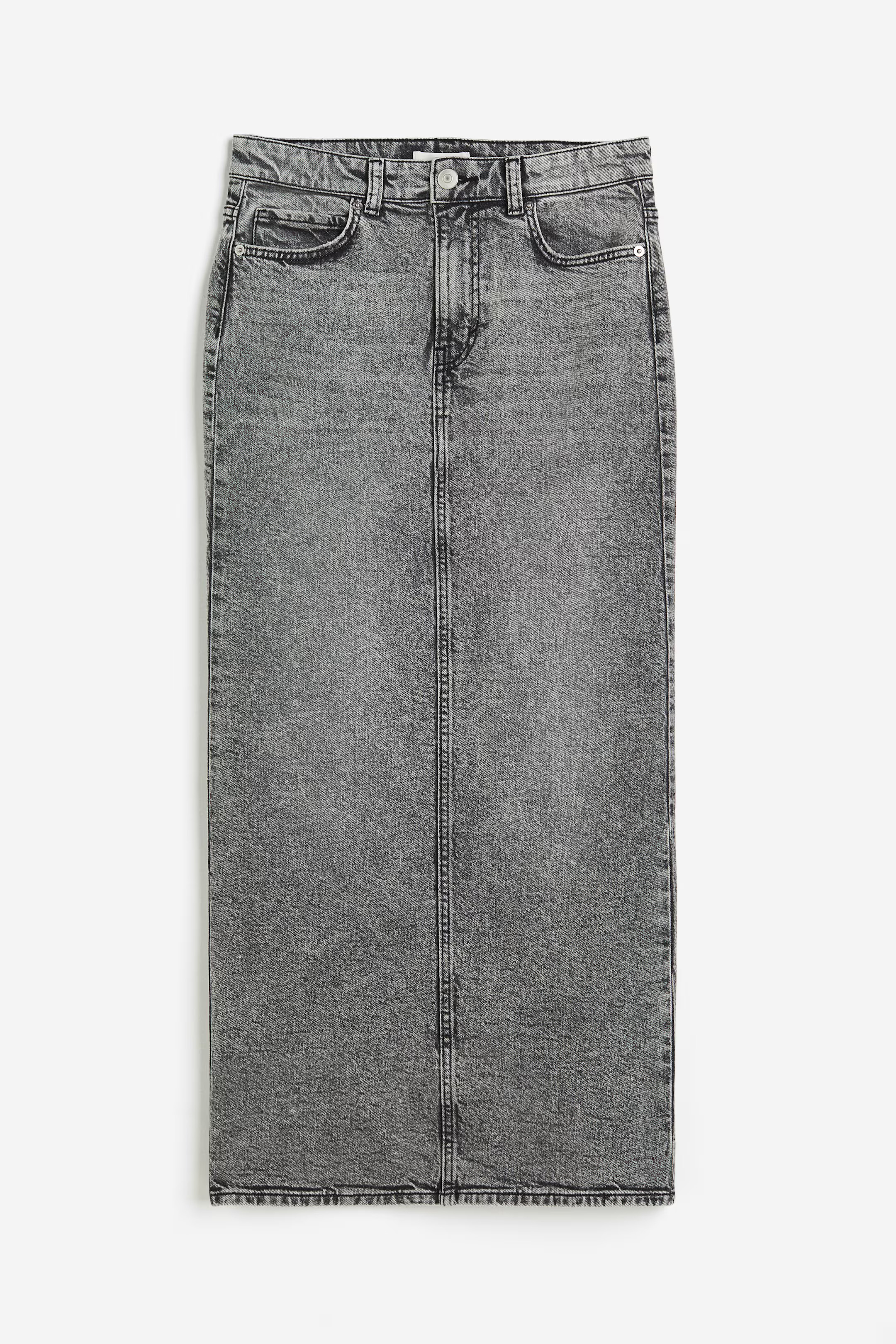 Denim skirt - Denim grey - Ladies | H&M GB | H&M (UK, MY, IN, SG, PH, TW, HK)