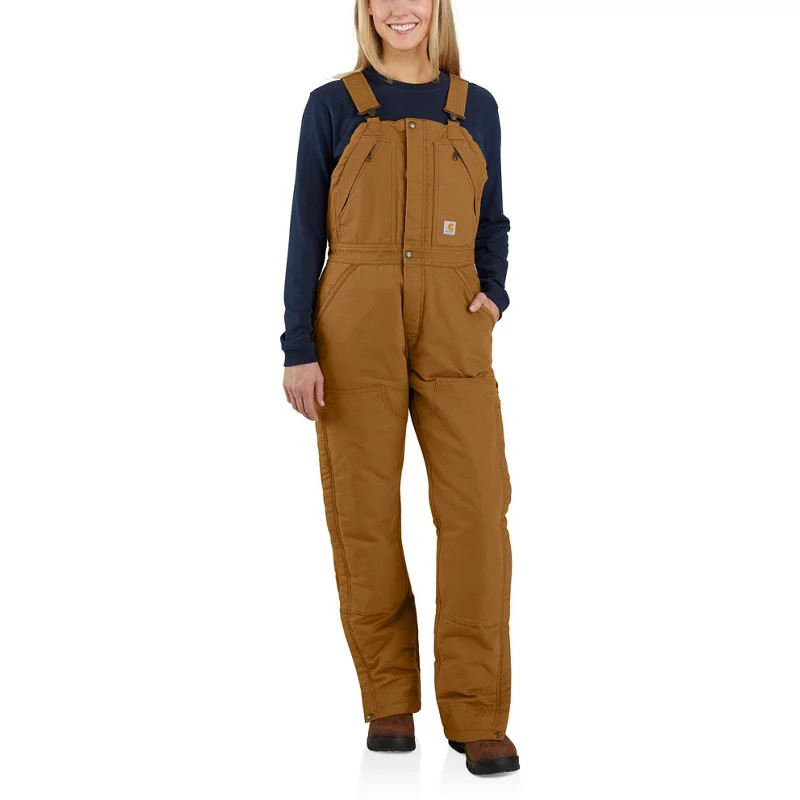 Carhartt Women's Loose Fit Washed Duck Insulated Bib Coverall Carhartt Brown, 2X-Large - Women's Fishing Bottoms at Academy Sports | Academy Sports + Outdoors