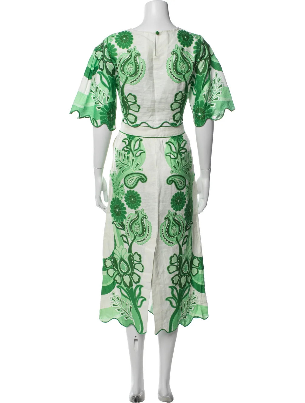 Linen Floral Print Skirt Set w/ Tags | The RealReal