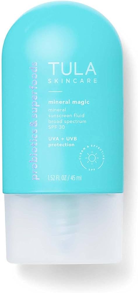 TULA Skin Care Mineral Magic - Mineral Sunscreen Fluid Broad Spectrum SPF 30 | Provides UVA + UVB... | Amazon (US)