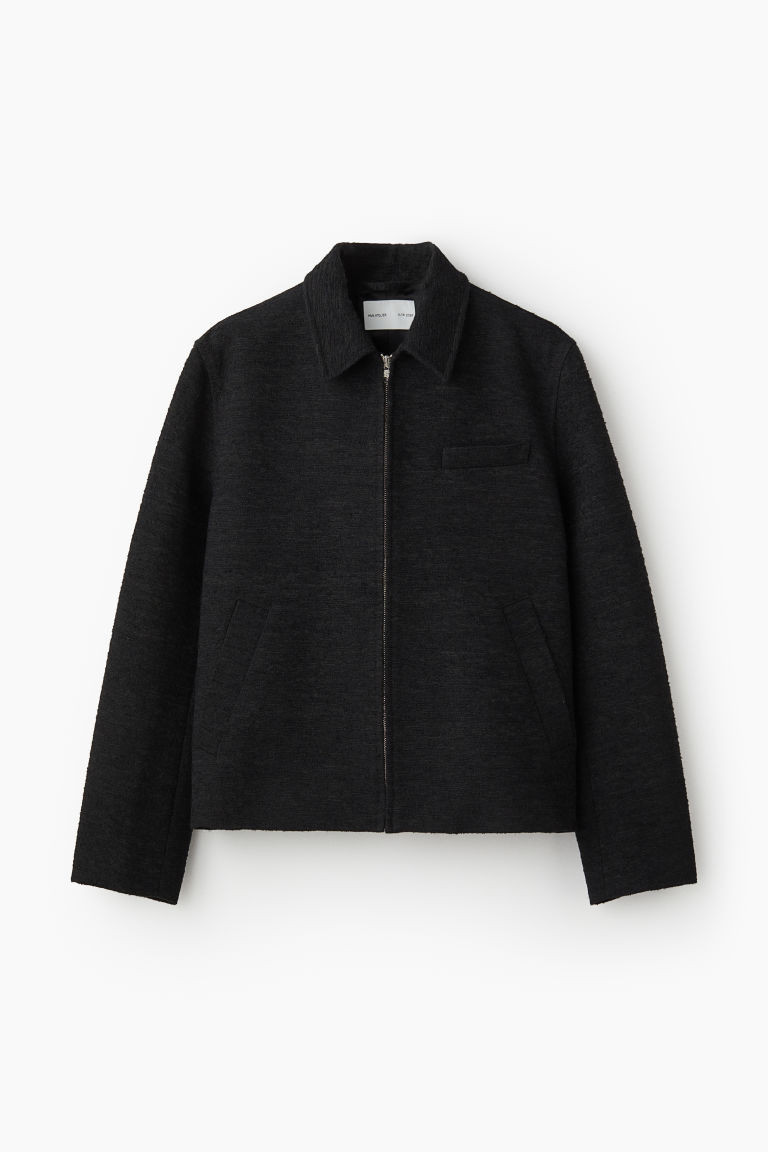 Textured Overshirt Jacket - Black - Men | H&M US | H&M (US + CA)