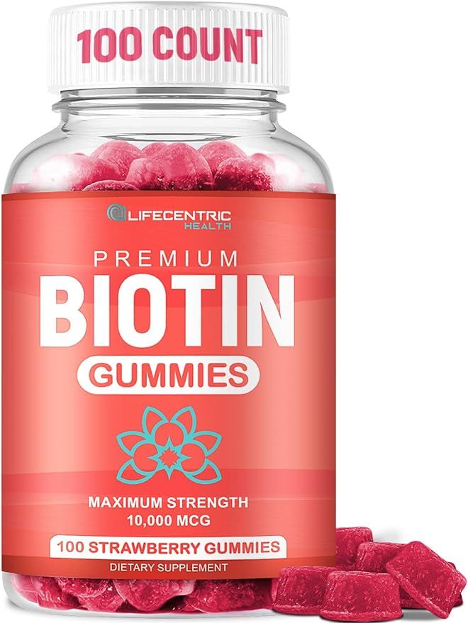 Biotin Gummies for Hair Growth | Max Strength Biotin 10000mcg Prevents Thinning and Loss | Chewab... | Amazon (US)