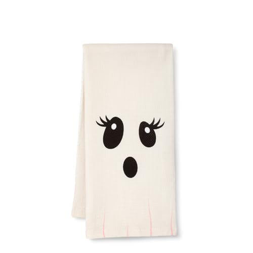Swig Life Cotton Tea Towels, 25 x 19 Inch Printed Decorative Kitchen Towels, Machine Washable & Absorbent Tea Towel, Patterned Dish Towel (Boo Crew Ghost) | Amazon (US)
