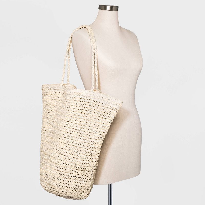 Striped Straw Shopper Tote Handbag - Universal Thread™ | Target