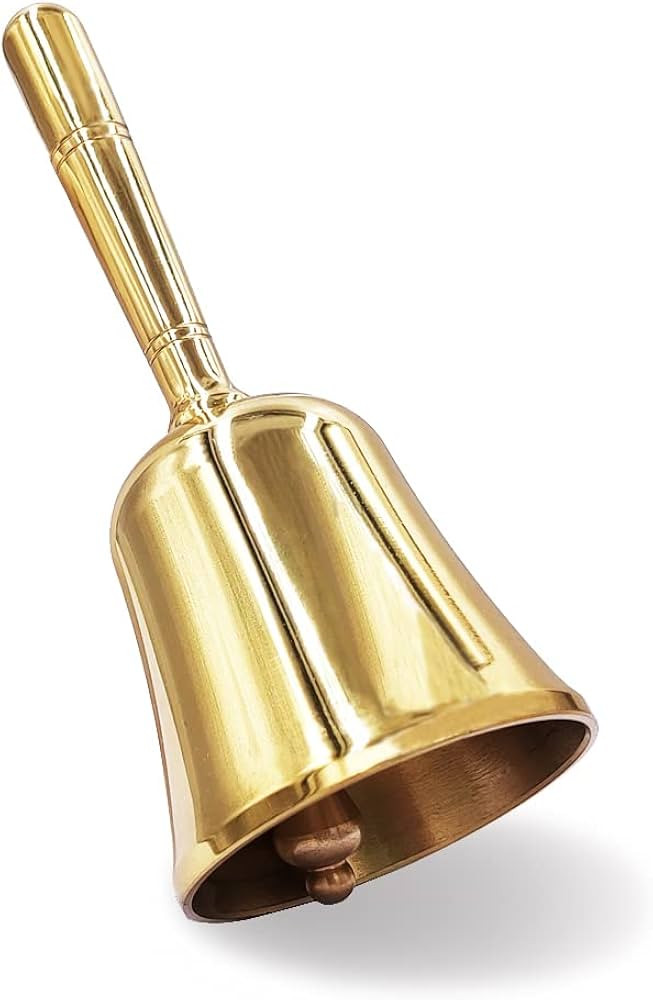 Hourwof Loud Hand Call Bell,Solid Brass Dinner Bell Service Bell Pet Training Bell Jingle Bell,Go... | Amazon (US)