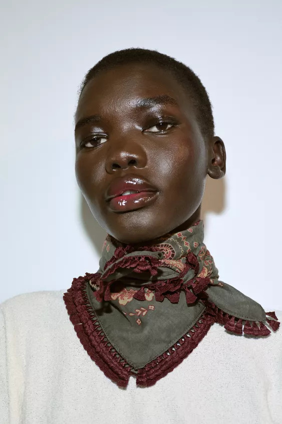 FRINGED PRINTED SCARF | Zara US