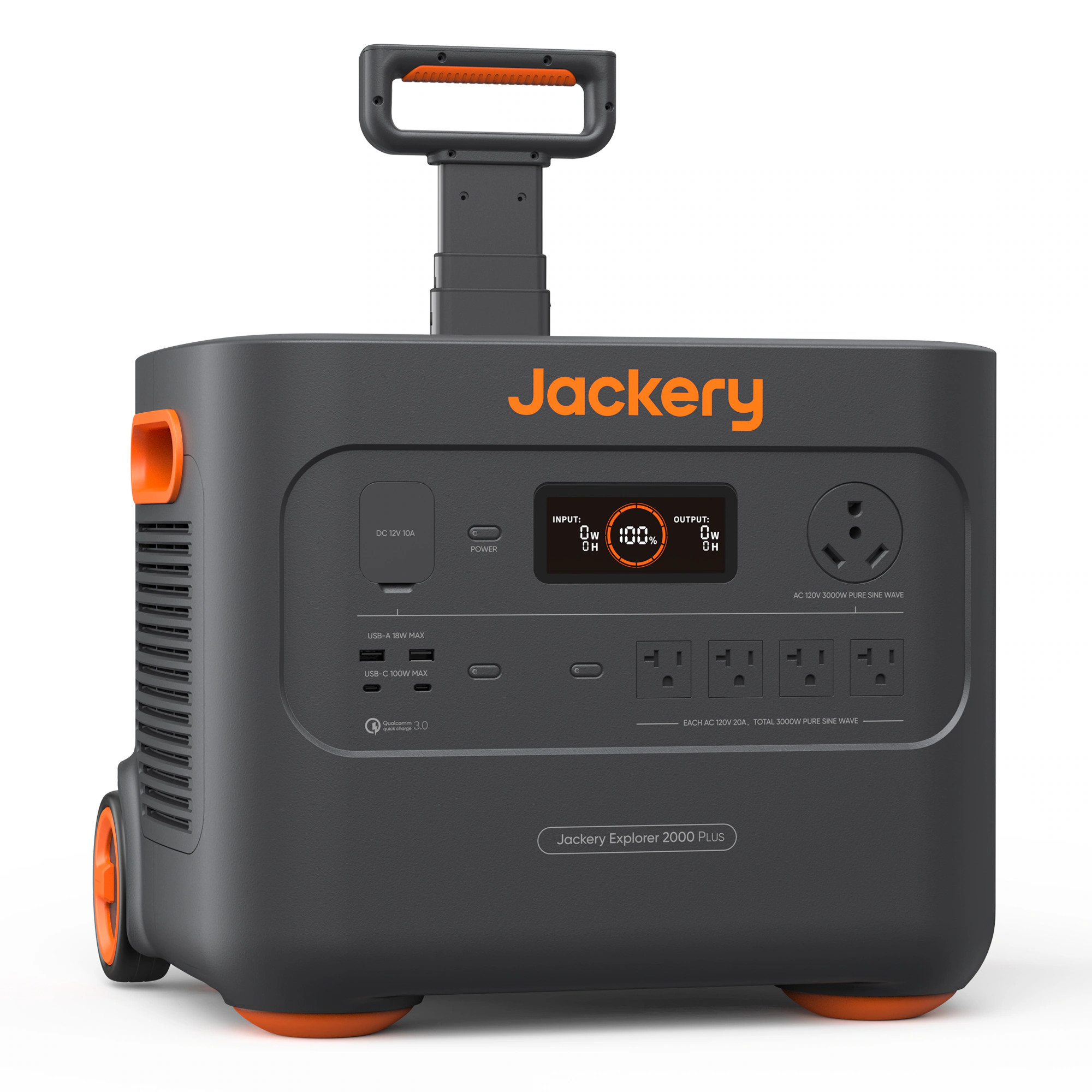 Jackery Explorer 2000 Plus 2042Wh 3000 -Watts Portable Power Station in Orange | 21-0001-000016 | Lowe's