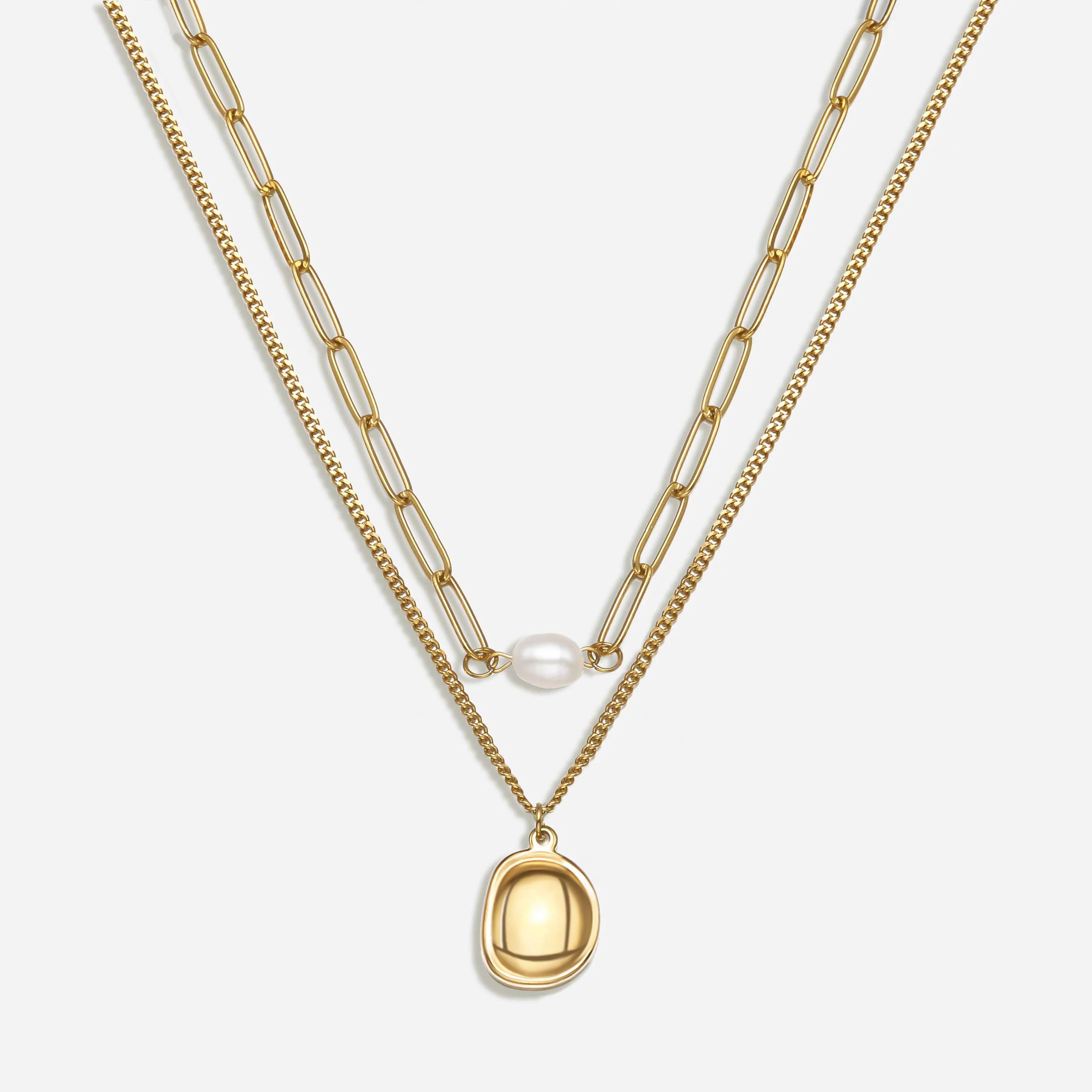 Noelle Layered Gold Necklace | Victoria Emerson