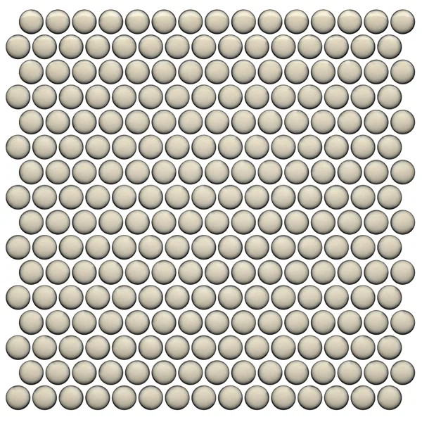 CC Mosaics Plus Sand Penny Round 12X12 Mosaic | Wayfair North America