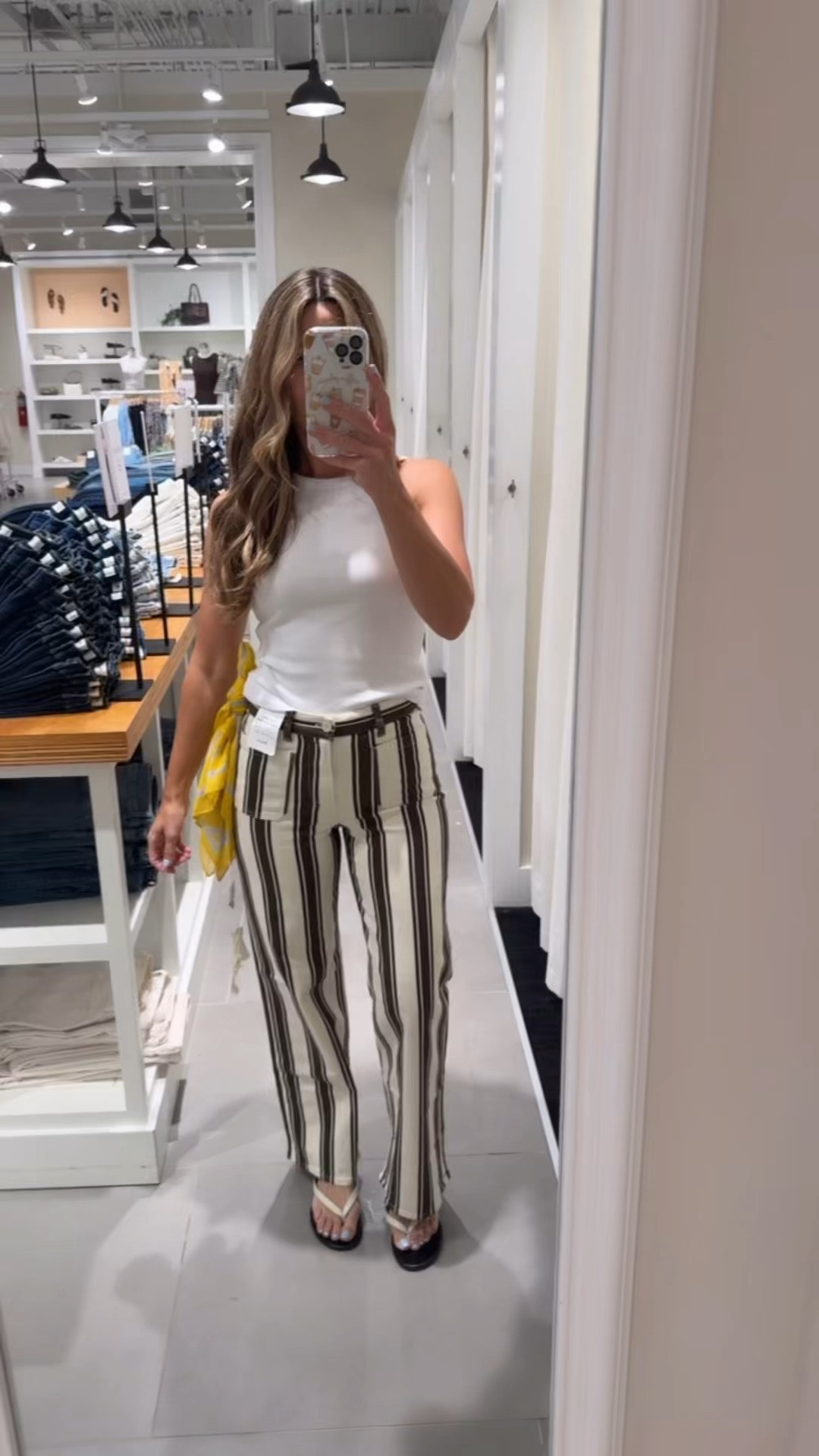 Styling stripes @Madewell 
Everything is a small and the pants are 26
