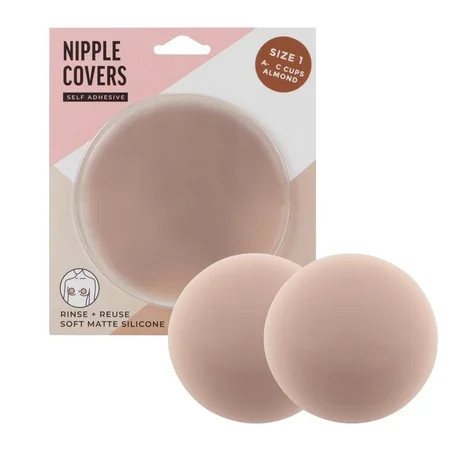 Positively BRA+ZEN Reusable Stick-on Silicone Adhesive Nipple Cover Pasties, Size 1 & 2 Breast Petals | Walmart (US)